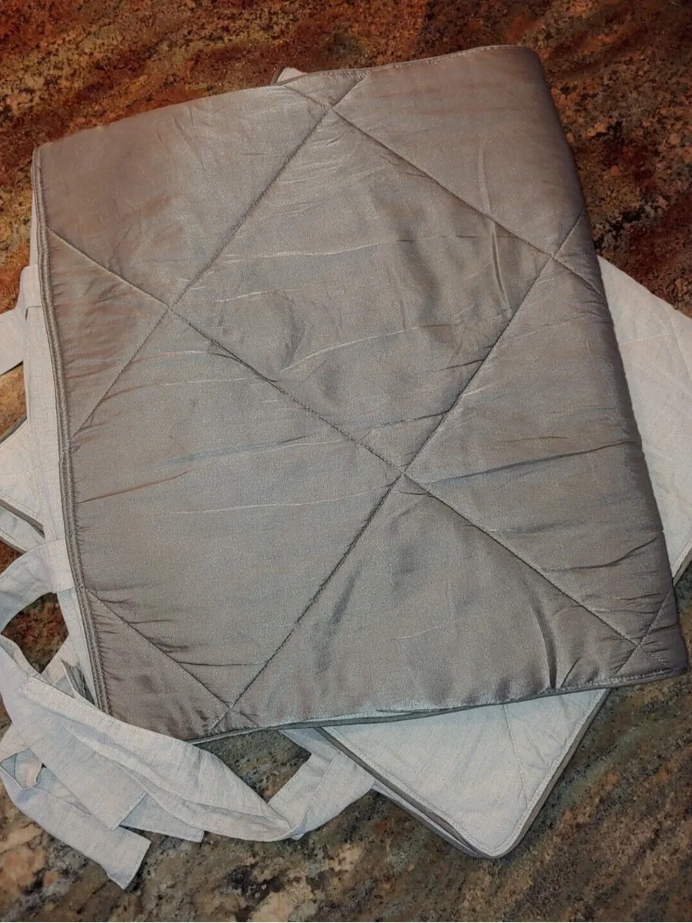 2/ Pottery Barn | Linen Silk Cotton Diamond Quilted Tie Pillow Shams